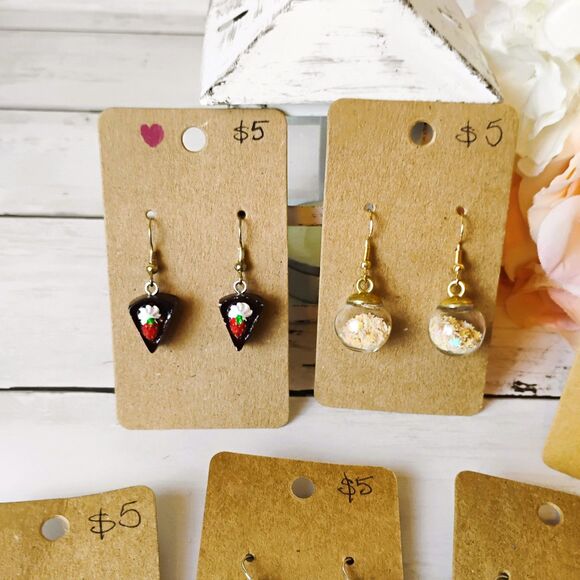 NEW 10 Pairs Novelty Funky 3D Earrings Beer, Flipflops, Cake, Lego Reseller Lot - Picture 2 of 5